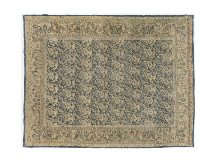 Antique Tabriz Wool Rug 10 X 13