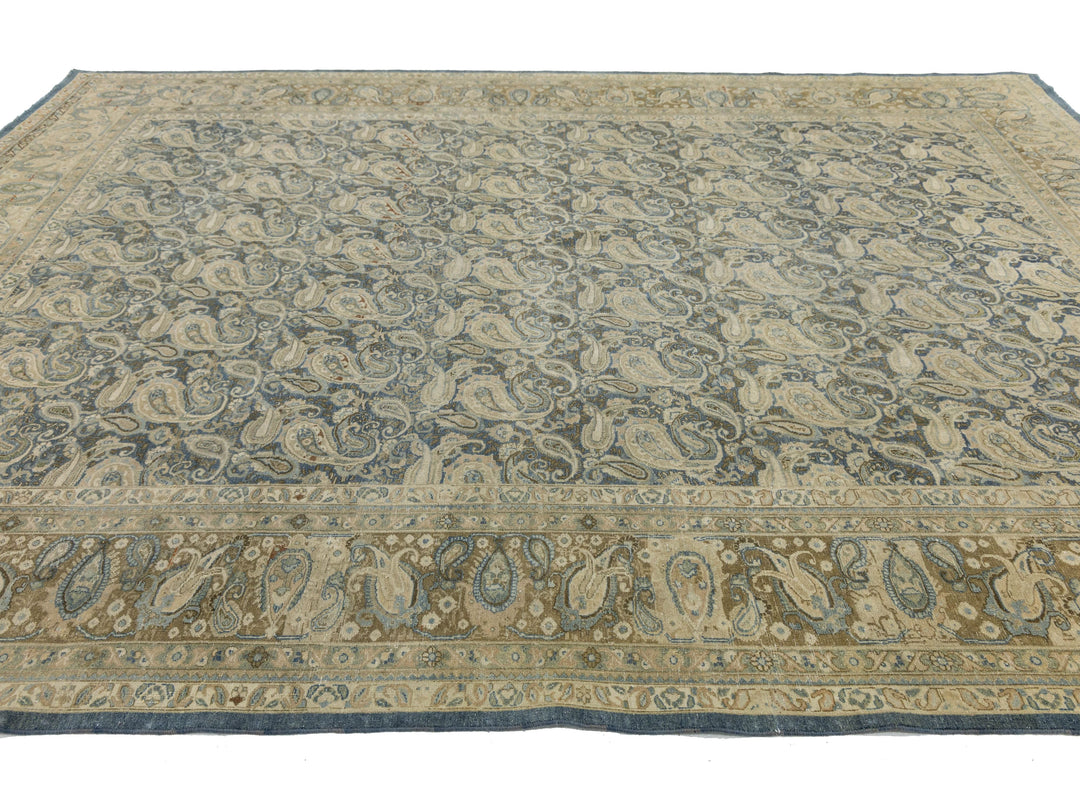 Antique Tabriz Wool Rug 10 X 13