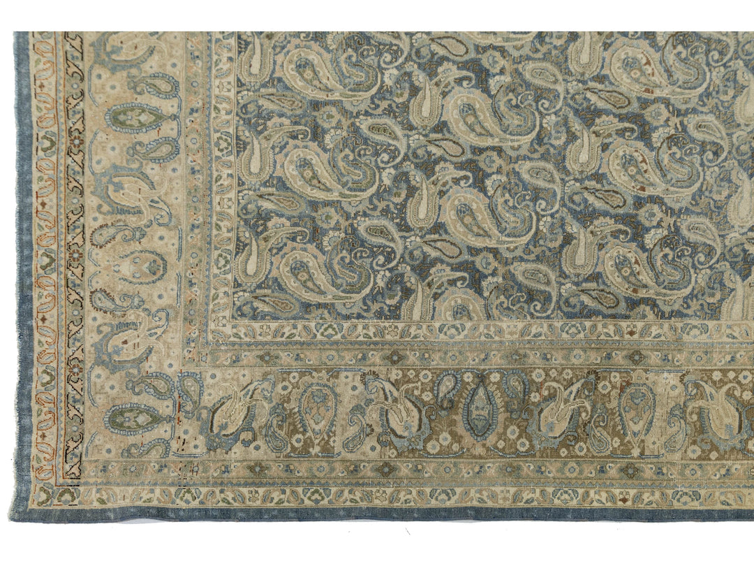 Antique Tabriz Wool Rug 10 X 13