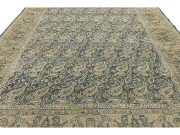 Antique Tabriz Wool Rug 10 X 13
