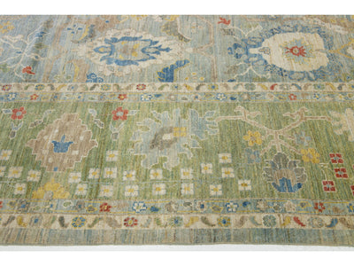 Modern Sultanabad Wool Rug 17 X 24