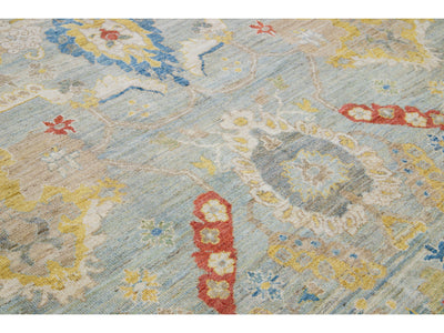 Modern Sultanabad Wool Rug 17 X 24