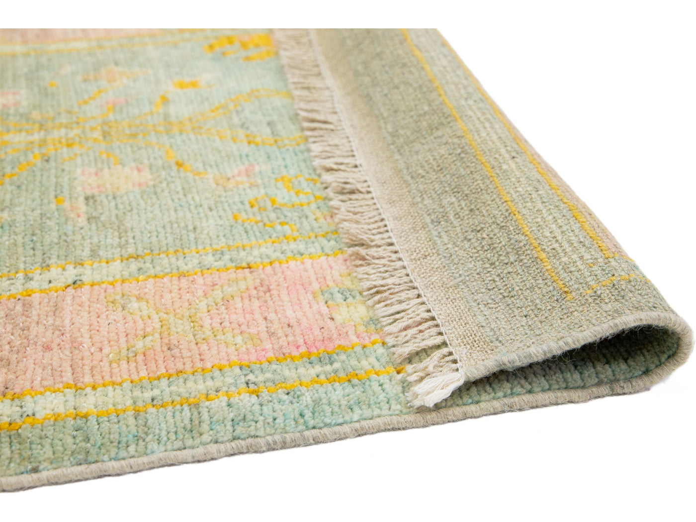 Modern Turkish Oushak Wool Runner 3 X 9