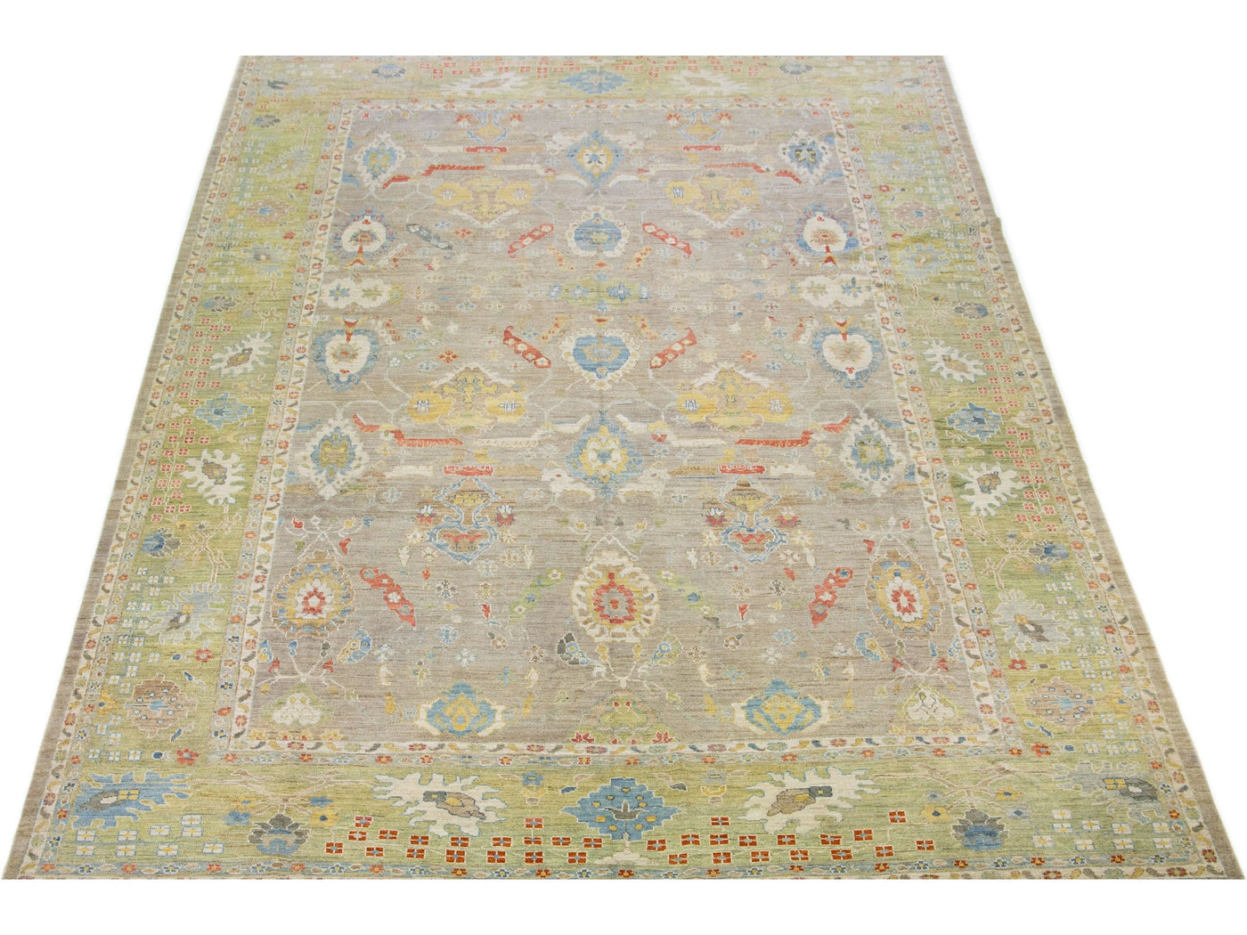 Modern Sultanabad Wool Rug 13 X 19