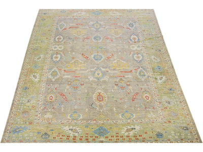 Modern Sultanabad Wool Rug 13 X 19