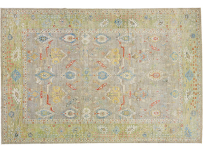 Modern Sultanabad Wool Rug 13 X 19