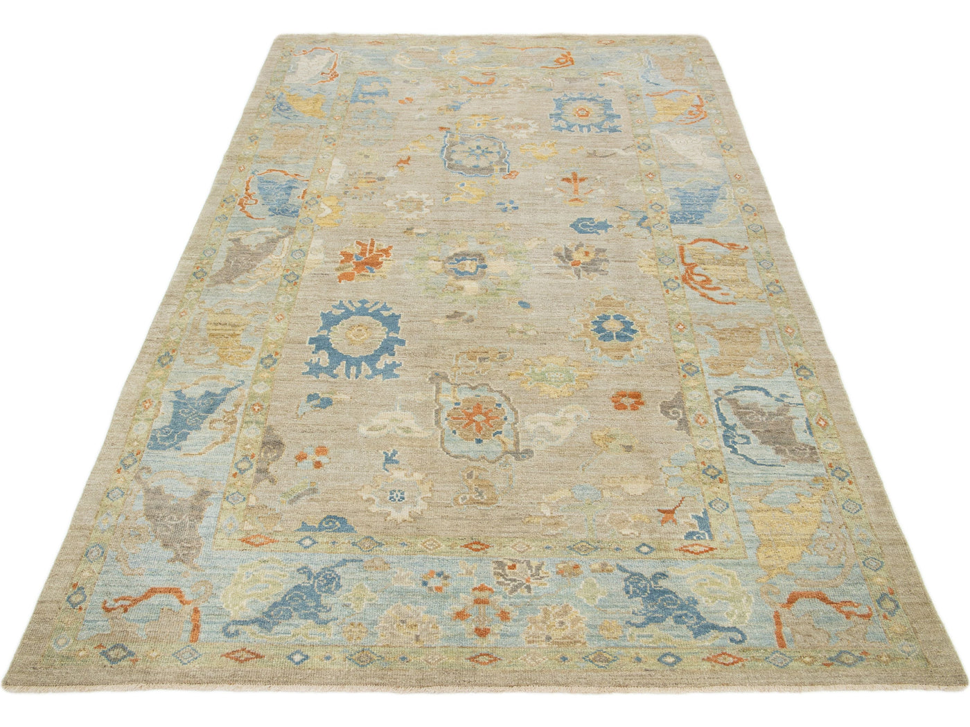 Modern Sultanabad Wool Rug 6 X 10