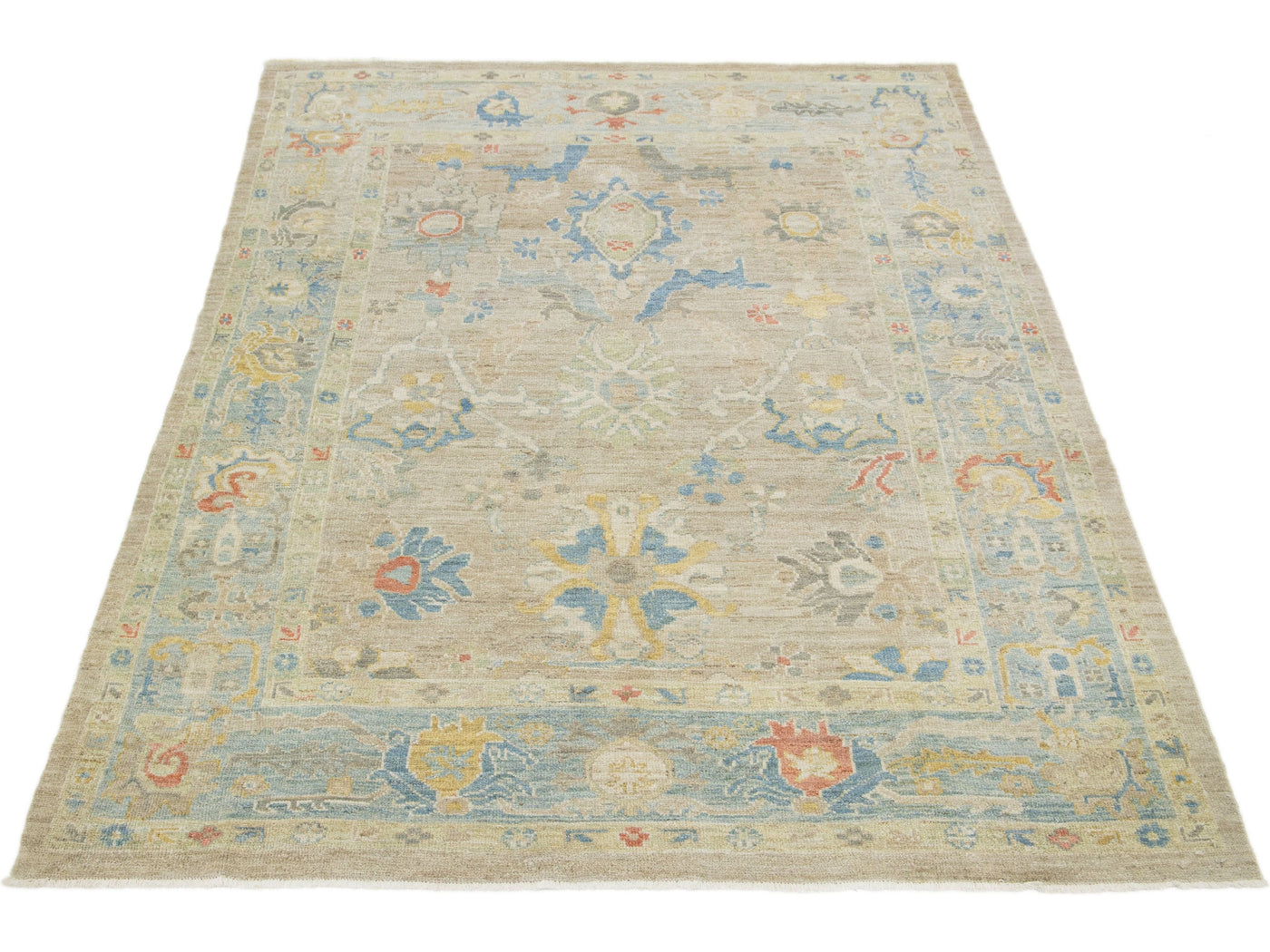 Modern Sultanabad Wool Rug 6 X 9