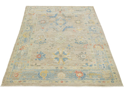 Modern Sultanabad Wool Rug 6 X 9