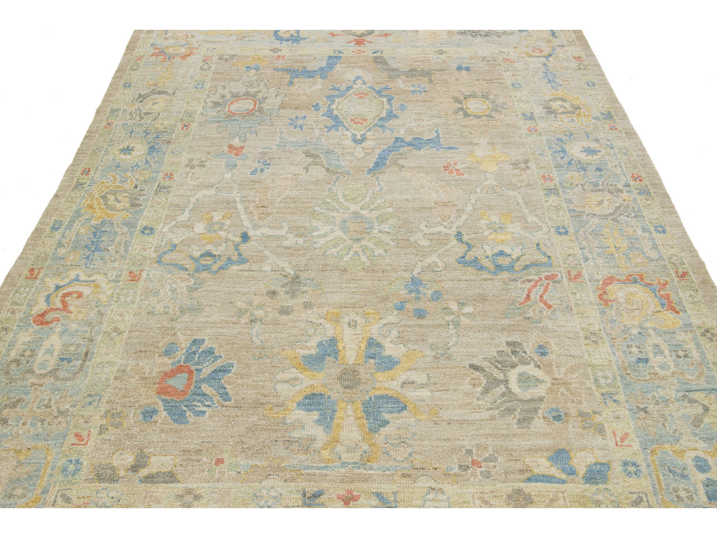 Modern Sultanabad Wool Rug 6 X 9