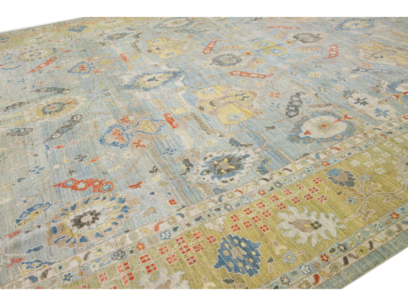 Modern Sultanabad Wool Rug 13 X 21