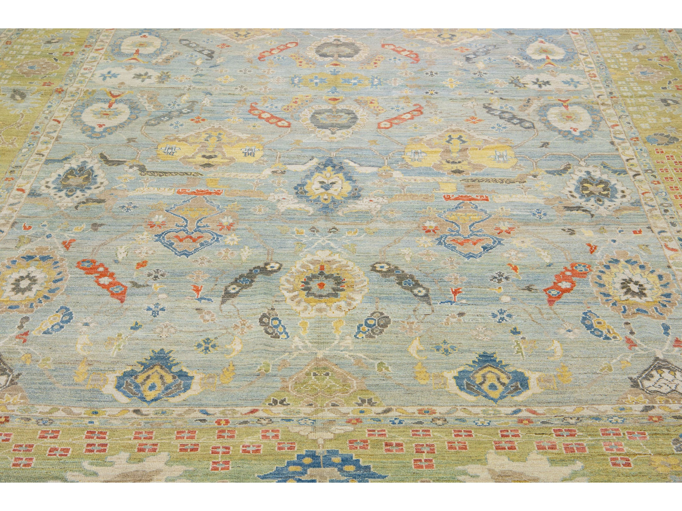 Modern Sultanabad Wool Rug 13 X 21