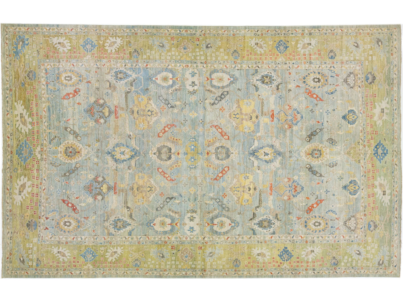 Modern Sultanabad Wool Rug 13 X 21