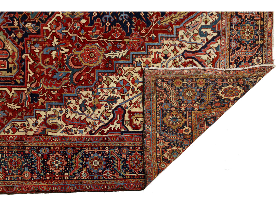 Antique Persian Serapi Wool Rug 12 X 17
