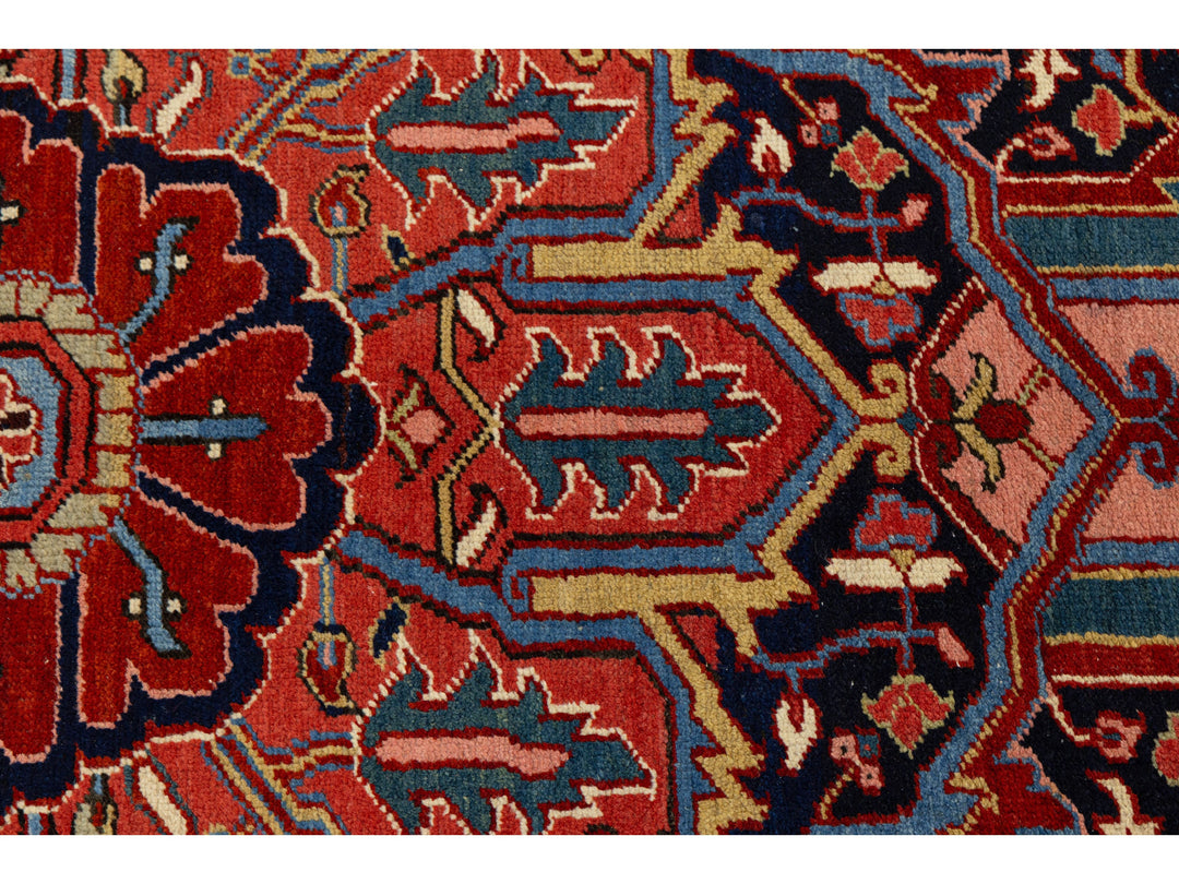 Antique Persian Serapi Wool Rug 12 X 17