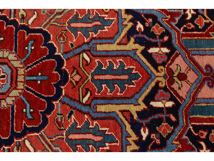 Antique Persian Serapi Wool Rug 12 X 17