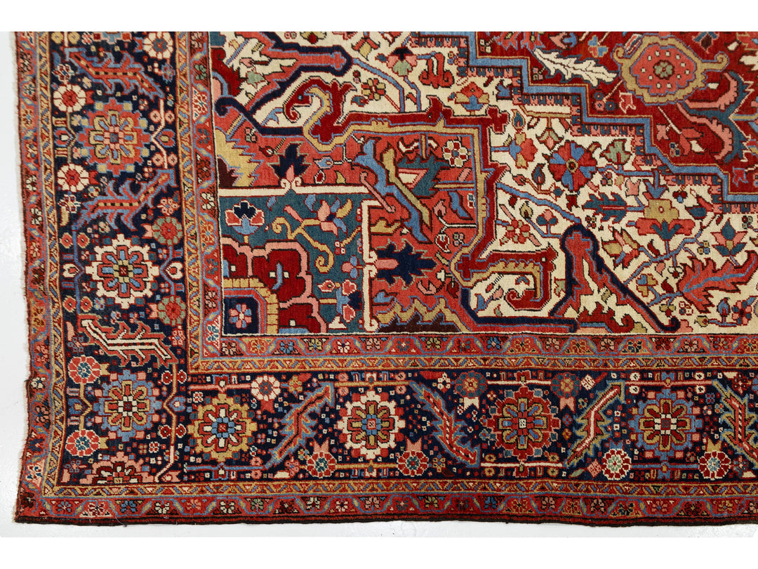Antique Persian Serapi Wool Rug 12 X 17