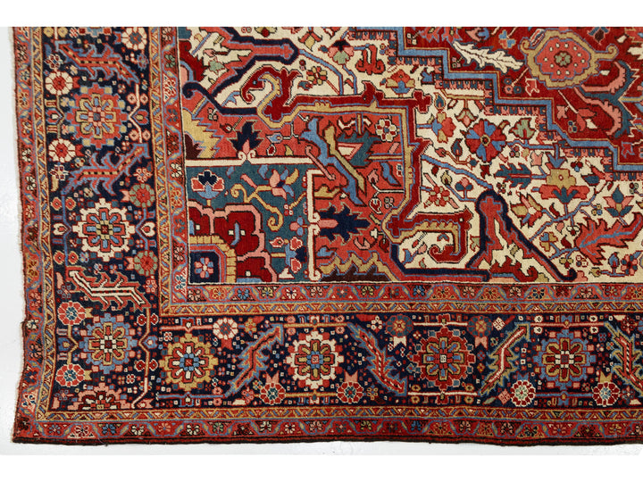 Antique Persian Serapi Wool Rug 12 X 17