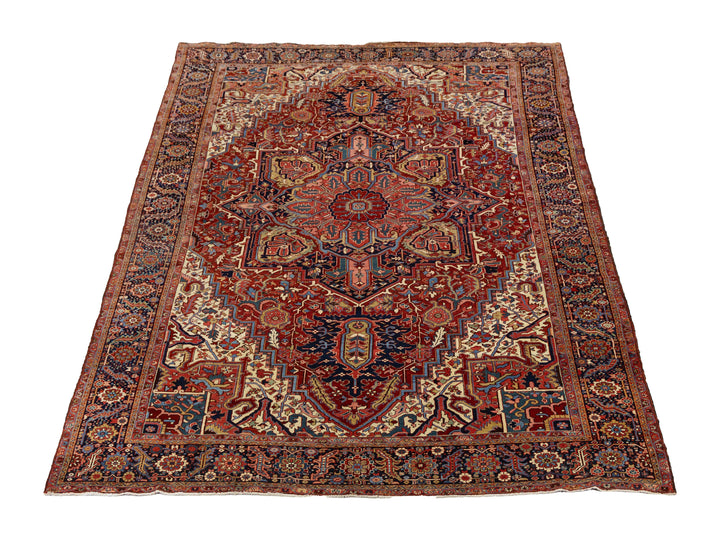 Antique Persian Serapi Wool Rug 12 X 17