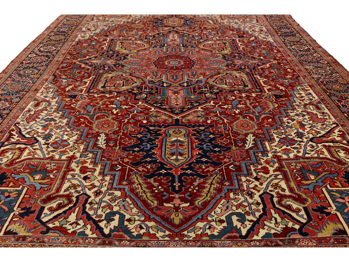 Antique Persian Serapi Wool Rug 12 X 17