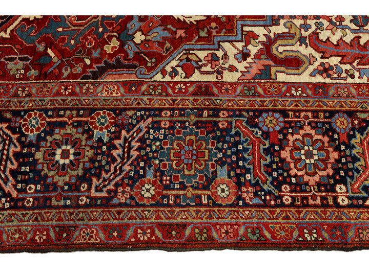 Antique Persian Serapi Wool Rug 12 X 17