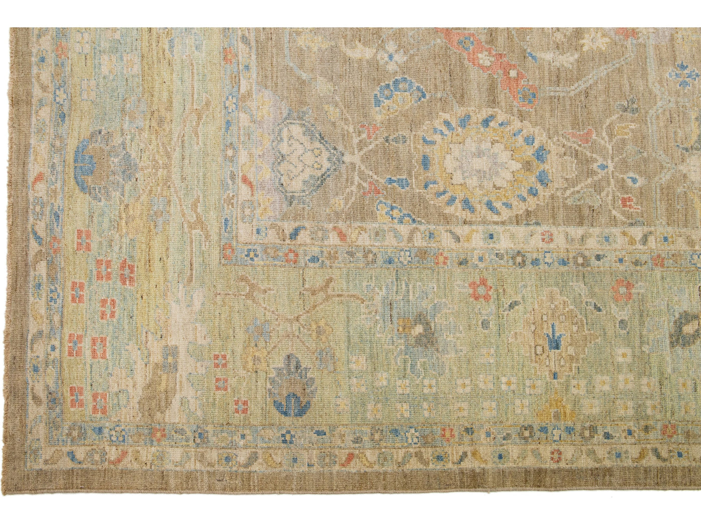 Modern Sultanabad Wool Rug 13 X 18