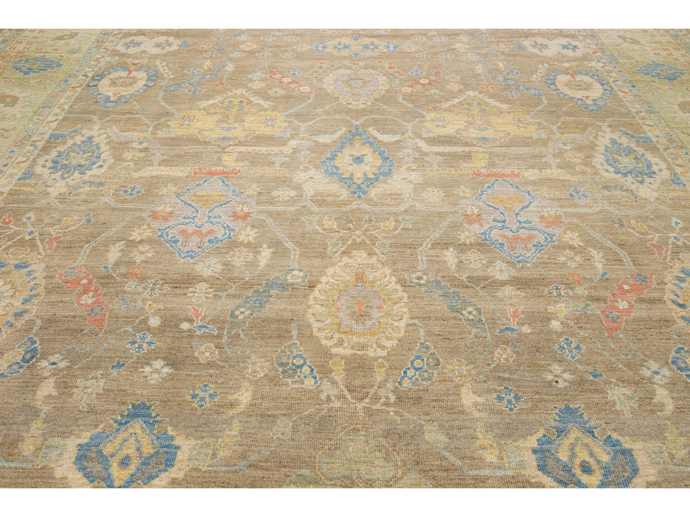 Modern Sultanabad Wool Rug 13 X 18