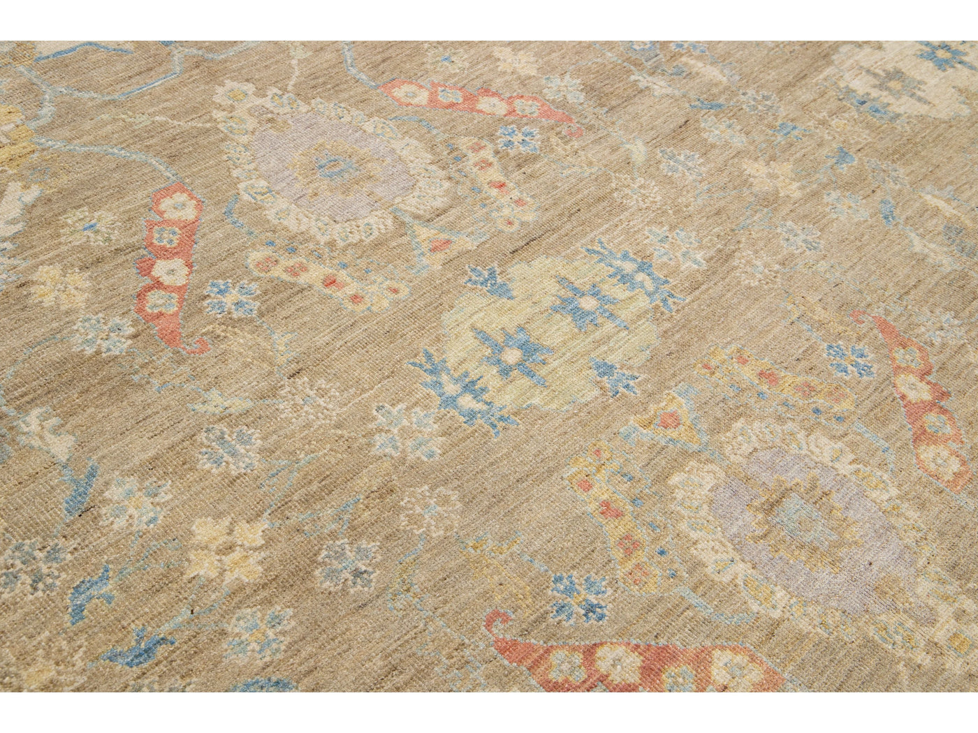 Modern Sultanabad Wool Rug 13 X 18