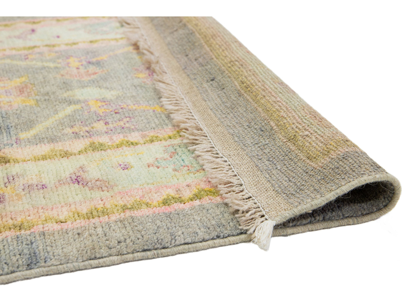 Modern Turkish Oushak Wool Runner 3 X 13