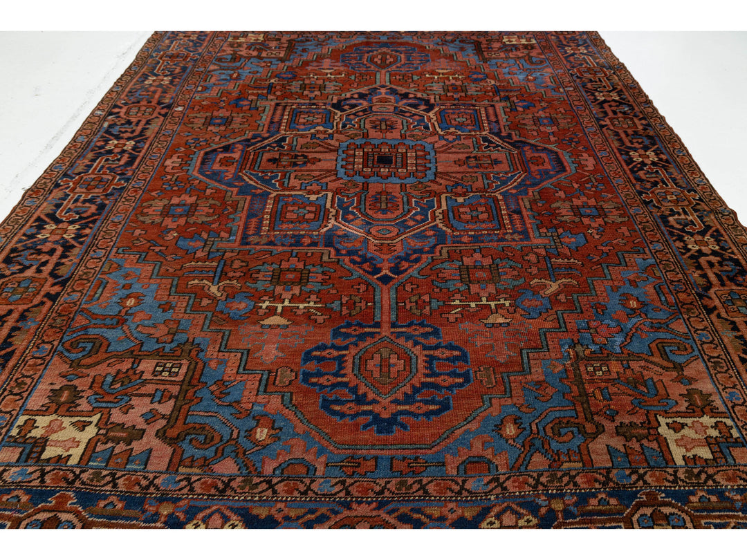 Antique Persian Heriz Wool Rug 10 X 12