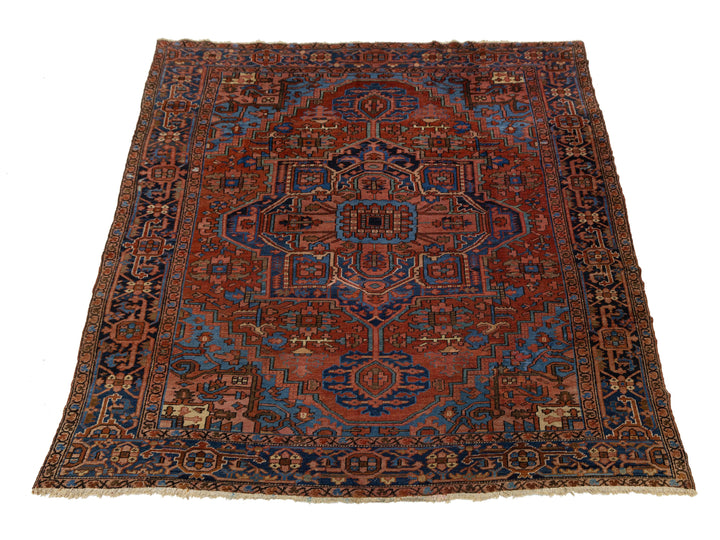 Antique Persian Heriz Wool Rug 10 X 12