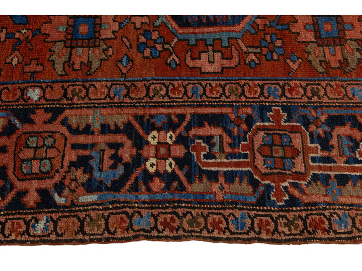 Antique Persian Heriz Wool Rug 10 X 12