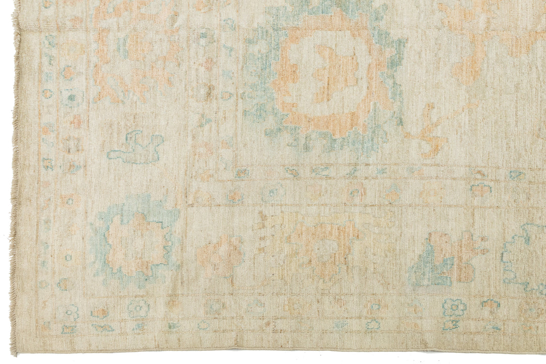 Modern Oushak Wool Rug 14 X 17