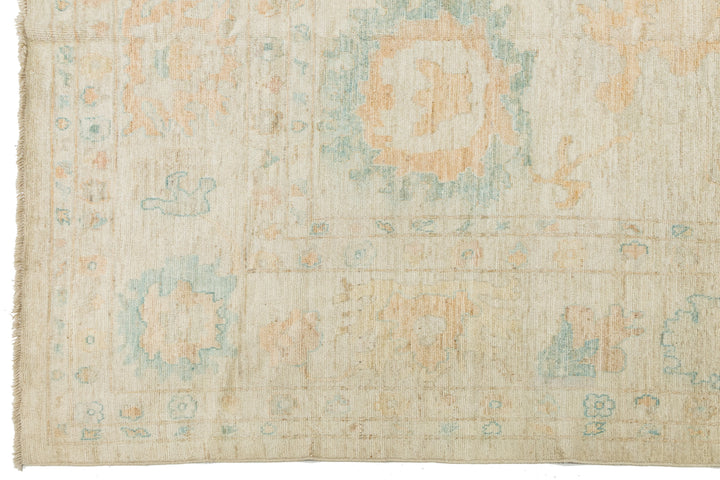 Modern Oushak Wool Rug 14 X 17