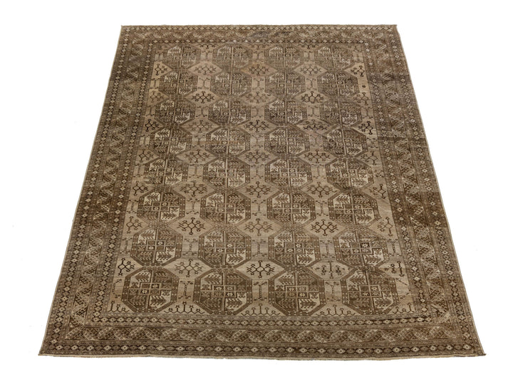 Antique Turkmen Wool Rug 11 X 16