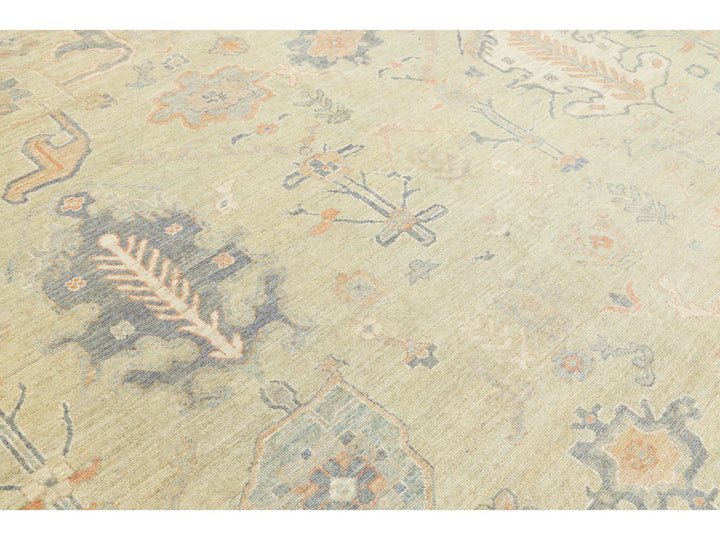 Modern Oushak Wool Rug 9 X 12