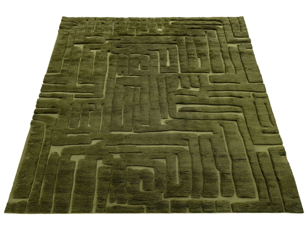 Modern Moroccan Wool Rug 10 X 14