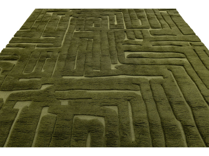 Modern Moroccan Wool Rug 10 X 14