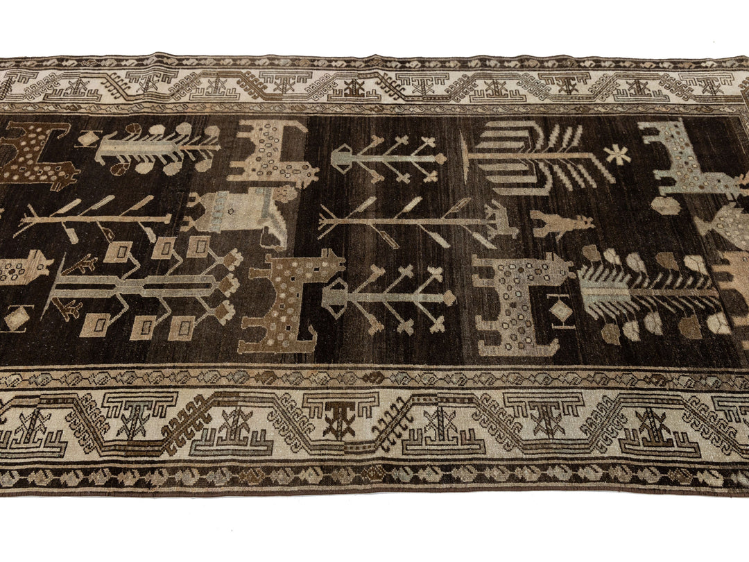 Antique Malayer Wool Rug 5 X 8