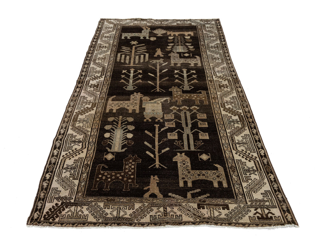 Antique Malayer Wool Rug 5 X 8