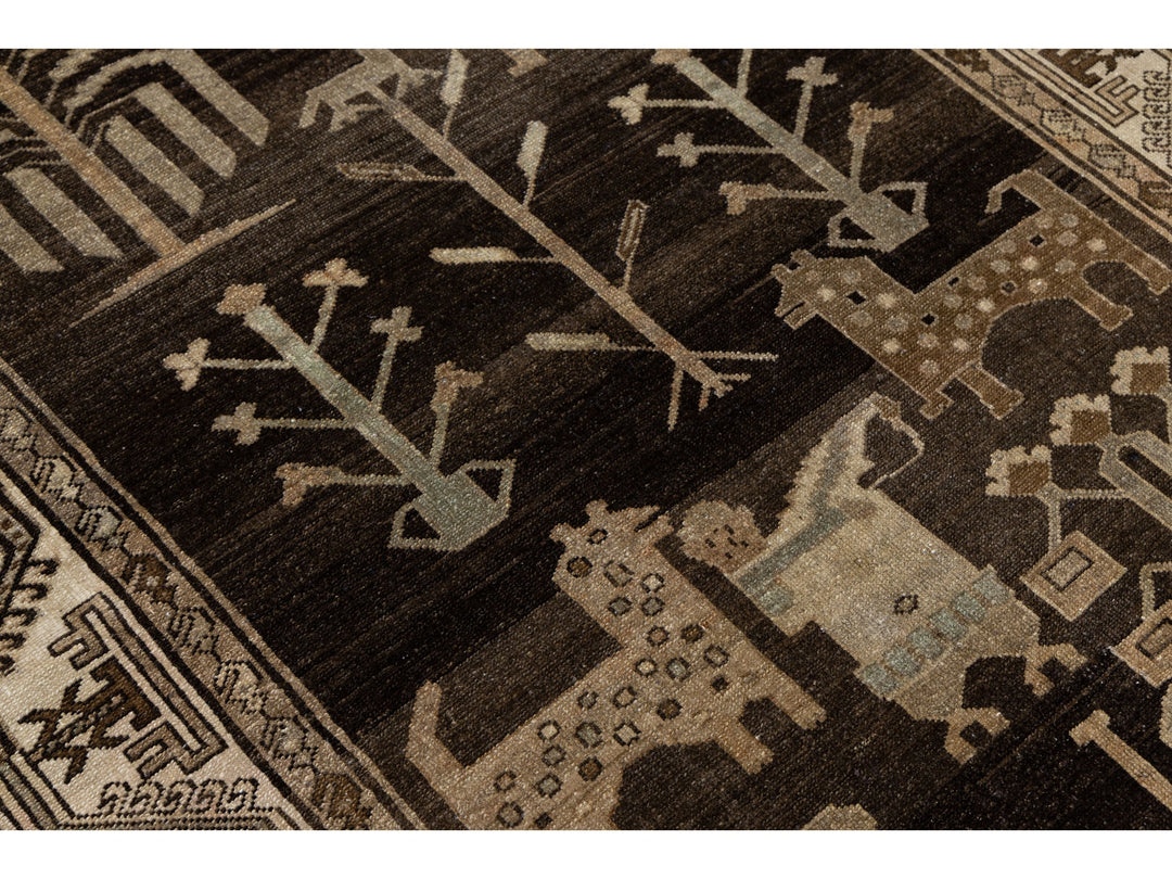 Antique Malayer Wool Rug 5 X 8