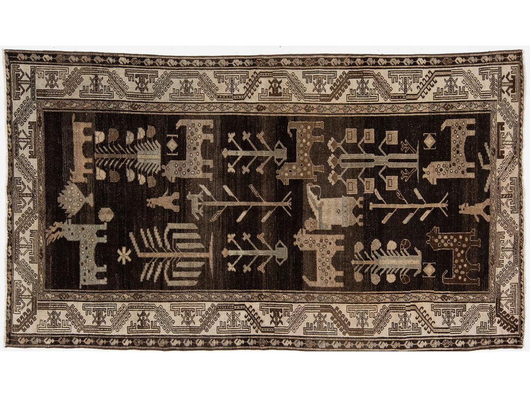 Antique Malayer Wool Rug 5 X 8