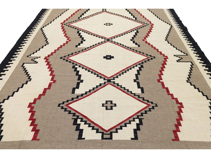 Modern Navajo Wool Rug 9 X 12