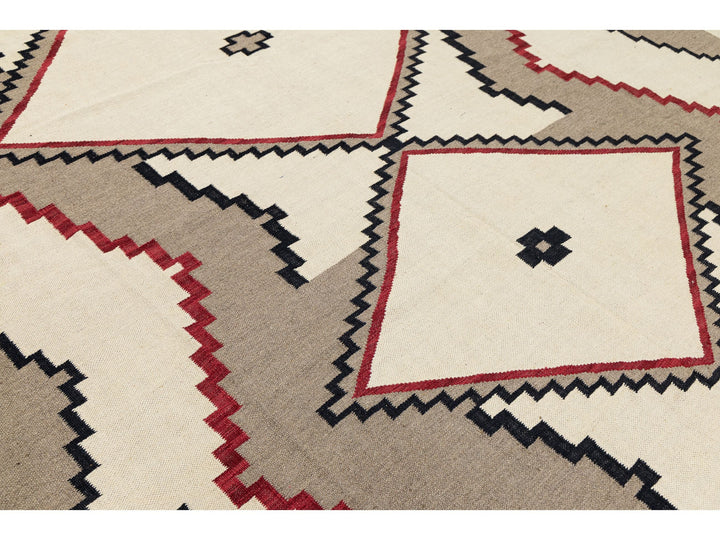 Modern Navajo Wool Rug 9 X 12