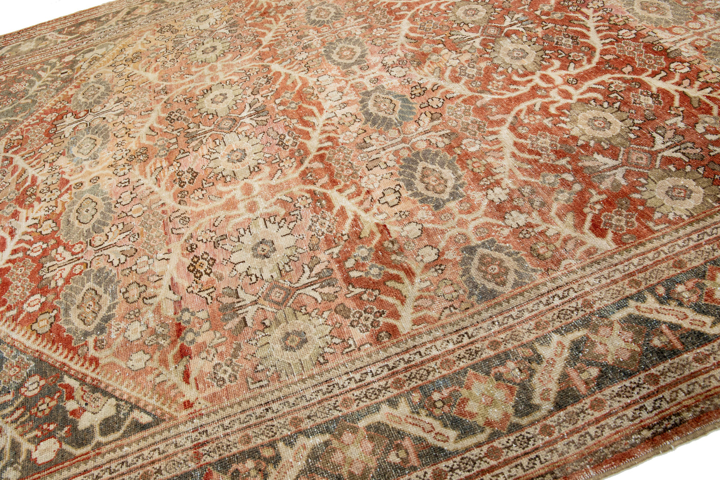 Antique Mahal Wool Rug 10 X 13