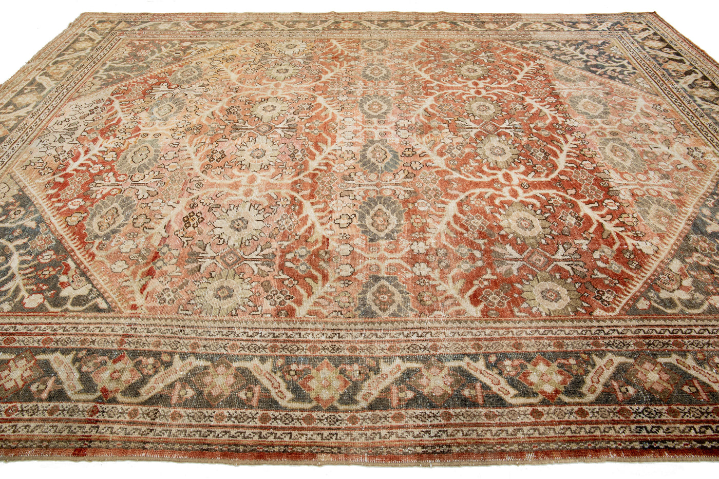 Antique Mahal Wool Rug 10 X 13