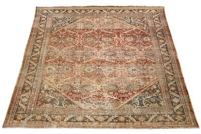 Antique Mahal Wool Rug 10 X 13