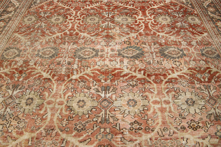 Antique Mahal Wool Rug 10 X 13