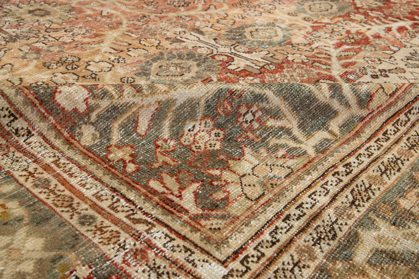 Antique Mahal Wool Rug 10 X 13