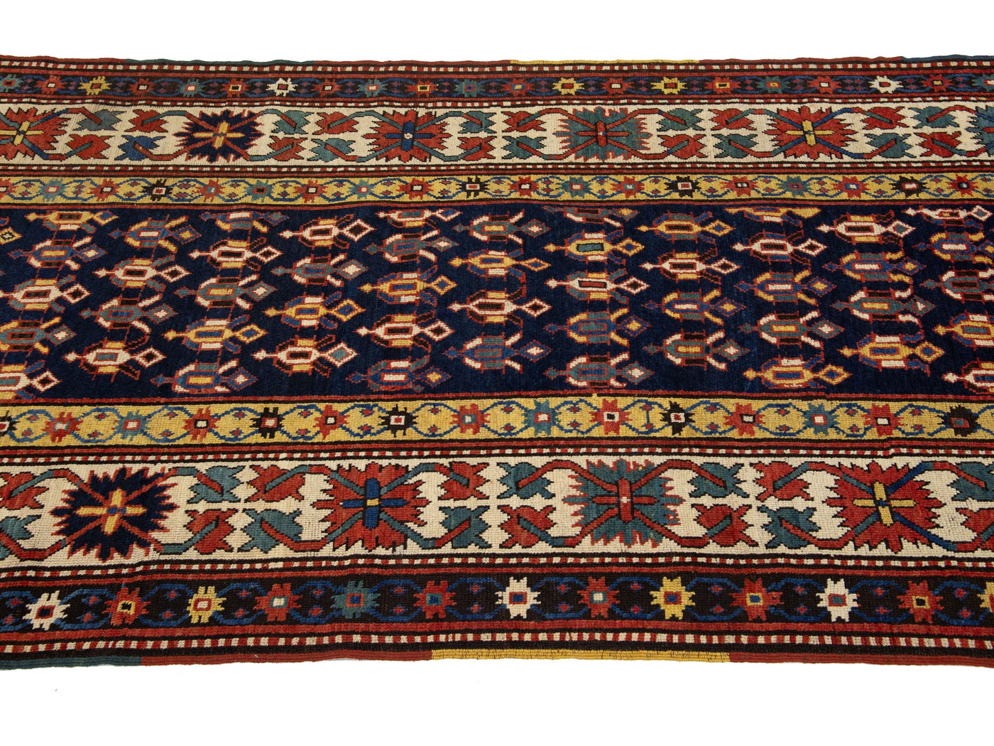 Antique Kazak Runner 4 X 14